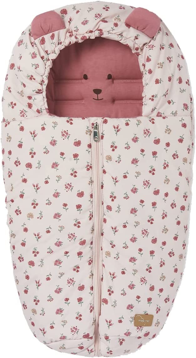 Saco estampado capazo bebe flor rosa de Mayoral Babymania