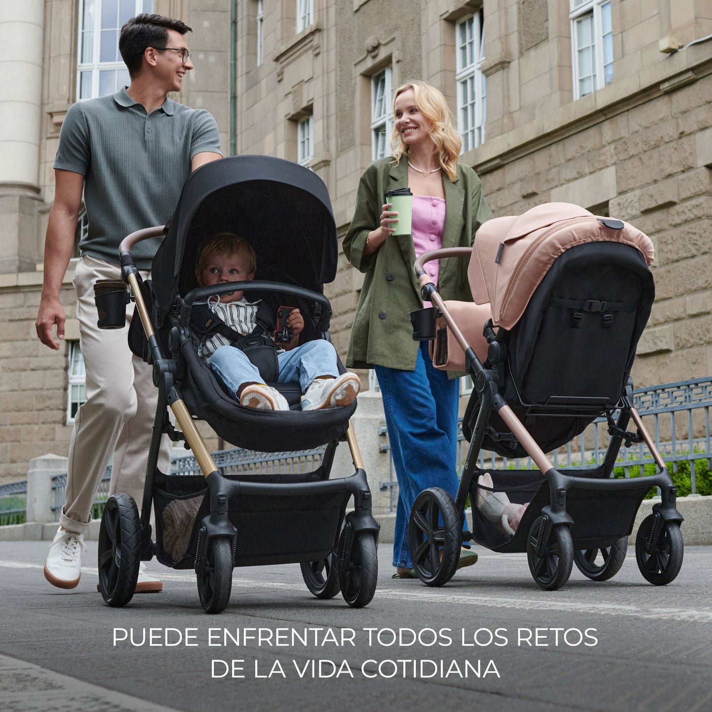 Kinderkraft - MOOV2 EVA Silla de Paseo 3 en 1 con Silla de auto Mink PRO I-Size