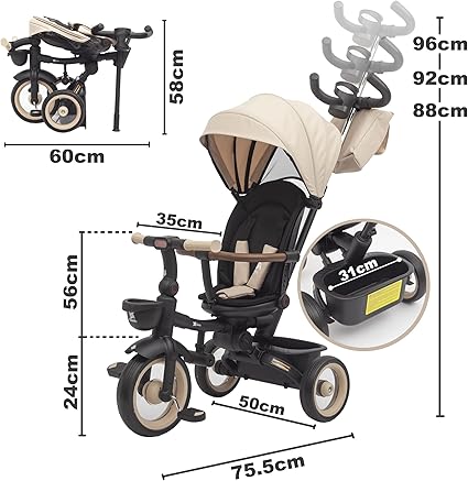 Triciclo Evolutivo Bebé SAMI Plegable de Twinly