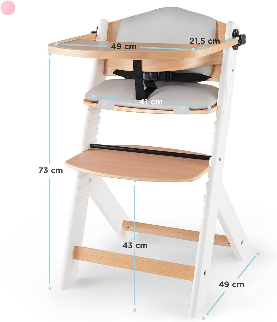 Trona Bebé de Madera, con Cojines ENOCK de Kinderkraft