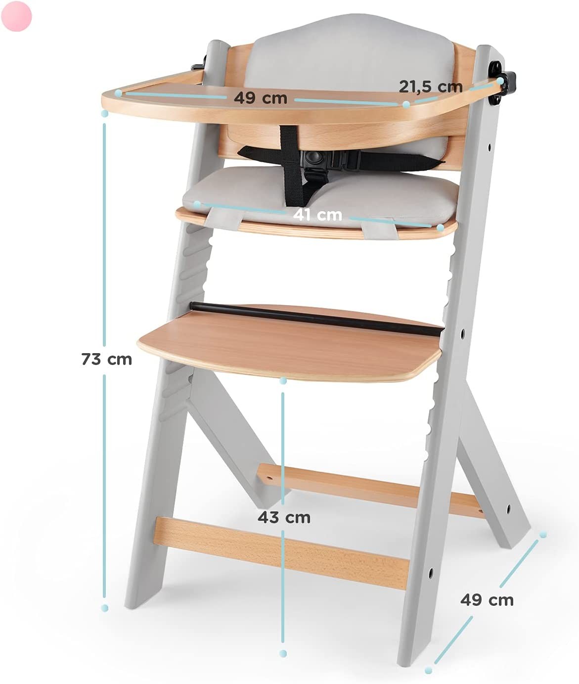 Trona Bebé de Madera, con Cojines ENOCK de Kinderkraft