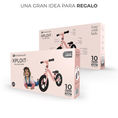 Kinderkraft - Bicicleta sin pedales XPLOIT niños 80 cm 2 años - Ruedas impinchables