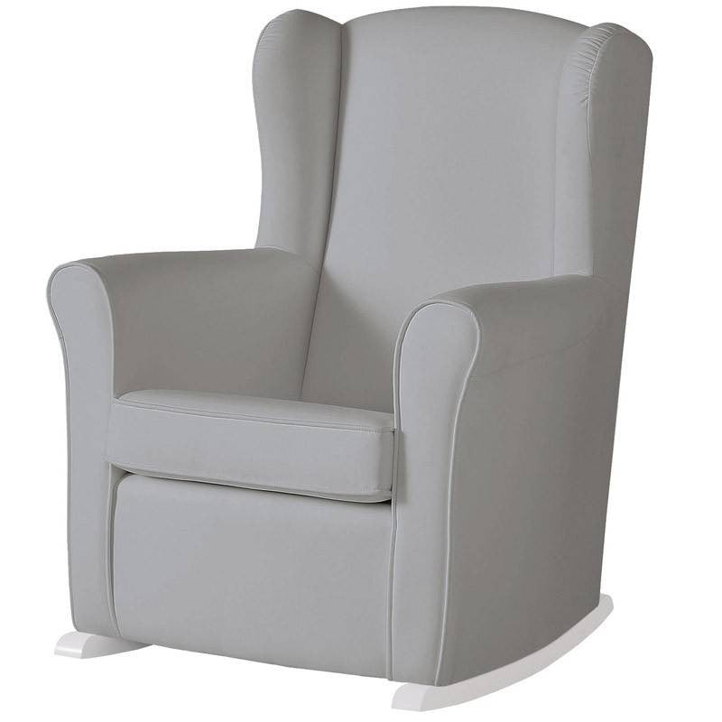 Sillon De Lactancia Nanny Polipiel Gris Patas Blanco de Micuna