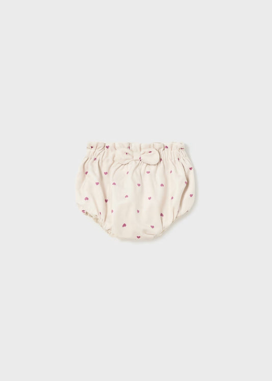 Short de terciopelo estampado Corazones 2236 Mayoral